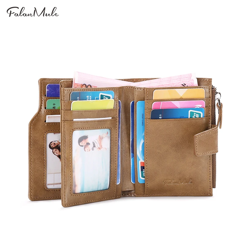 Genuine Leather Men Wallet Small Coin Purse FALAN MULE 2020 New Fashion Short Man's Wallets Vintage Male Purses (Coffee/Khaki)
Genuine Leather Men Wallet Small Coin Purse FALAN MULE 2020 New Fashion Short Man's Wallets Vintage Male Purses (Coffee/Khaki)