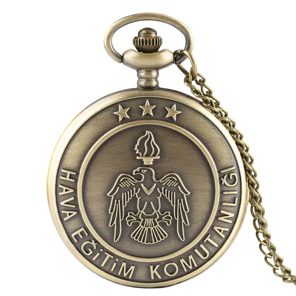 Бронзовые кварцевые карманные часы с рисунком Орла для Fob, мужские часы, турецкие командные часы с подвеской, подарки для мальчиков
Бронзовые кварцевые карманные часы с рисунком Орла для Fob, мужские часы, турецкие командные часы с подвеской, подарки для мальчиков