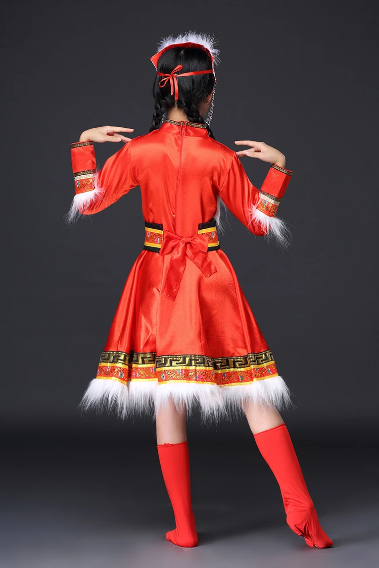 Новые детские монгольские танцы одежда миноритарные тибетские костюмы Монголия
