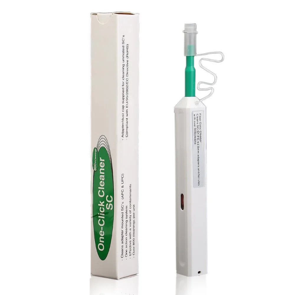 Free Shipping 10PCS/lot One-Click Fiber Optic Connector Cleaner Pen for 2.5mm SC ST and FC Connectors Fiber Optic Tools FOC
Free Shipping 10PCS/lot One-Click Fiber Optic Connector Cleaner Pen for 2.5mm SC ST and FC Connectors Fiber Optic Tools FOC