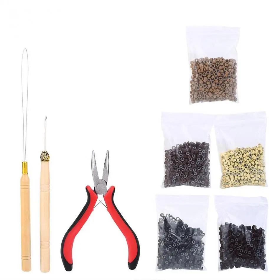Hair Extensions Tool Set 2Pcs Pulling Hook Needle + 1Pc Holes Pliers + 500Pcs Silicone Miciro Rings Beads Hair Stying Tool
Hair Extensions Tool Set 2Pcs Pulling Hook Needle + 1Pc Holes Pliers + 500Pcs Silicone Miciro Rings Beads Hair Stying Tool