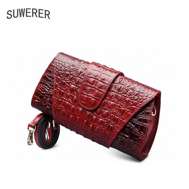 SUWERER 2020 New Women Genuine Leather bags luxury handbags women bags designer Crocodile pattern Luxury women clutch bag
SUWERER 2020 New Women Genuine Leather bags luxury handbags women bags designer Crocodile pattern Luxury women clutch bag