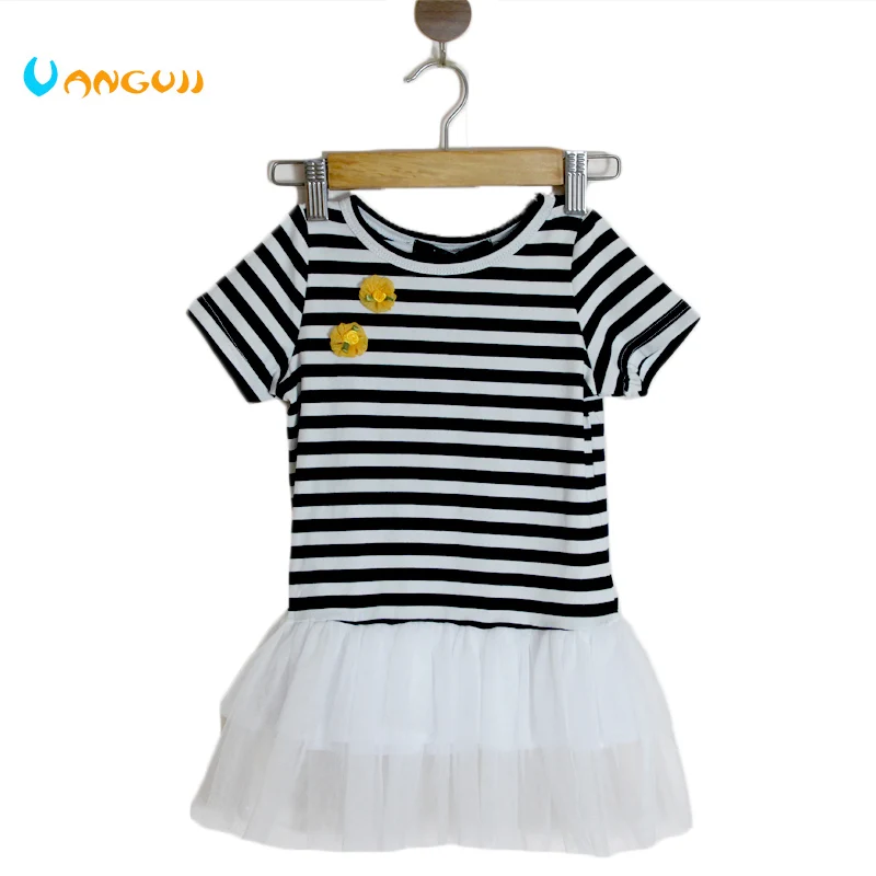 1-4 years old Girls Dresses Top Quality Black and white stripes Short Sleeve Flower Kids Girl Dress all match princess dress
1-4 years old Girls Dresses Top Quality Black and white stripes Short Sleeve Flower Kids Girl Dress all match princess dress