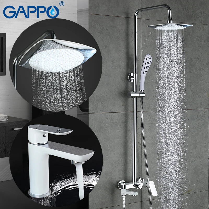 GAPPO white shower faucet bath tub mixer basin sink tap chrome basin mixer tap brass bathroom faucet mixer
GAPPO white shower faucet bath tub mixer basin sink tap chrome basin mixer tap brass bathroom faucet mixer