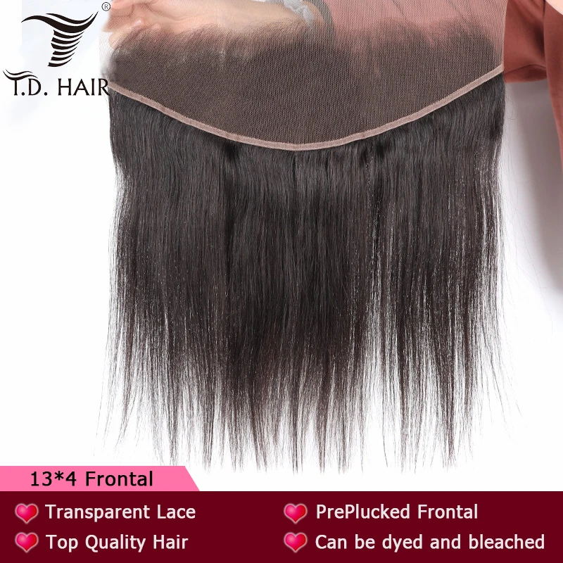 TD HAIR Mink Brazilian Remy Hair Extension Swiss Lace Frontal Transparent Lace 13x4 Straight Hair PrePluncked With Baby Hair
TD HAIR Mink Brazilian Remy Hair Extension Swiss Lace Frontal Transparent Lace 13x4 Straight Hair PrePluncked With Baby Hair