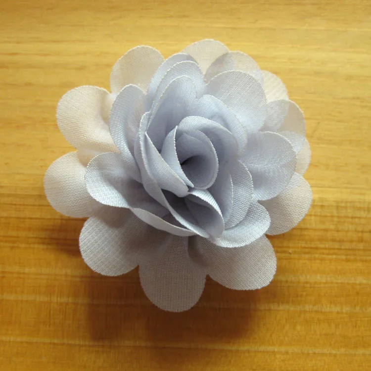 50pcs/lot 2" Mini Soft Chiffon Flowers For Children Headband Hair Clips Diy Headwear Kids Girls Cloth Hair Accessories
