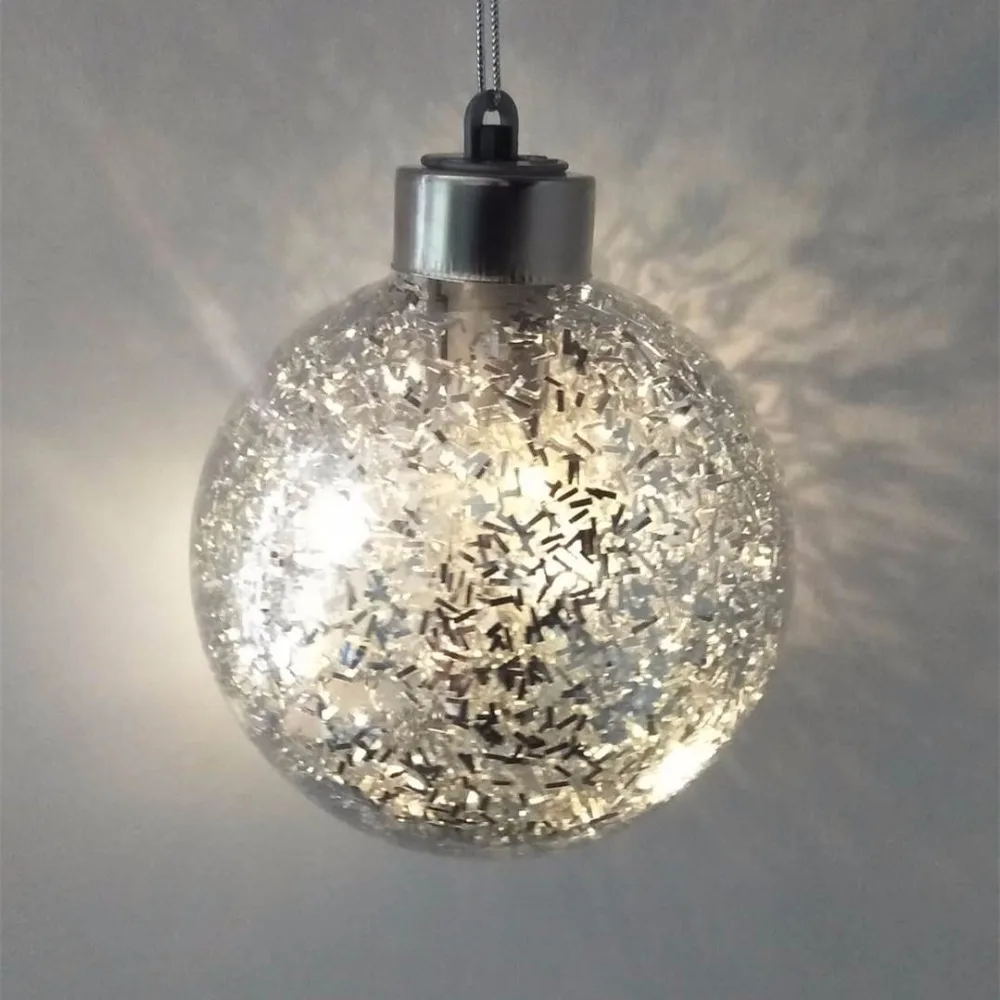 Diameter=8cm 10cm 12cm 15cm 20cm Silver-Lighting Christmas Glass Globe Christmas Tree Decoration Holiday Party Window Props
Diameter=8cm 10cm 12cm 15cm 20cm Silver-Lighting Christmas Glass Globe Christmas Tree Decoration Holiday Party Window Props