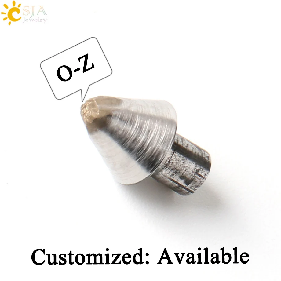 CSJA New O P Q R S T U V W X Y Z Single Letter Mark Tool AAA Steel Mold for Jewelry Making Rings Bangles Custom Stamp Tools E538
CSJA New O P Q R S T U V W X Y Z Single Letter Mark Tool AAA Steel Mold for Jewelry Making Rings Bangles Custom Stamp Tools E538