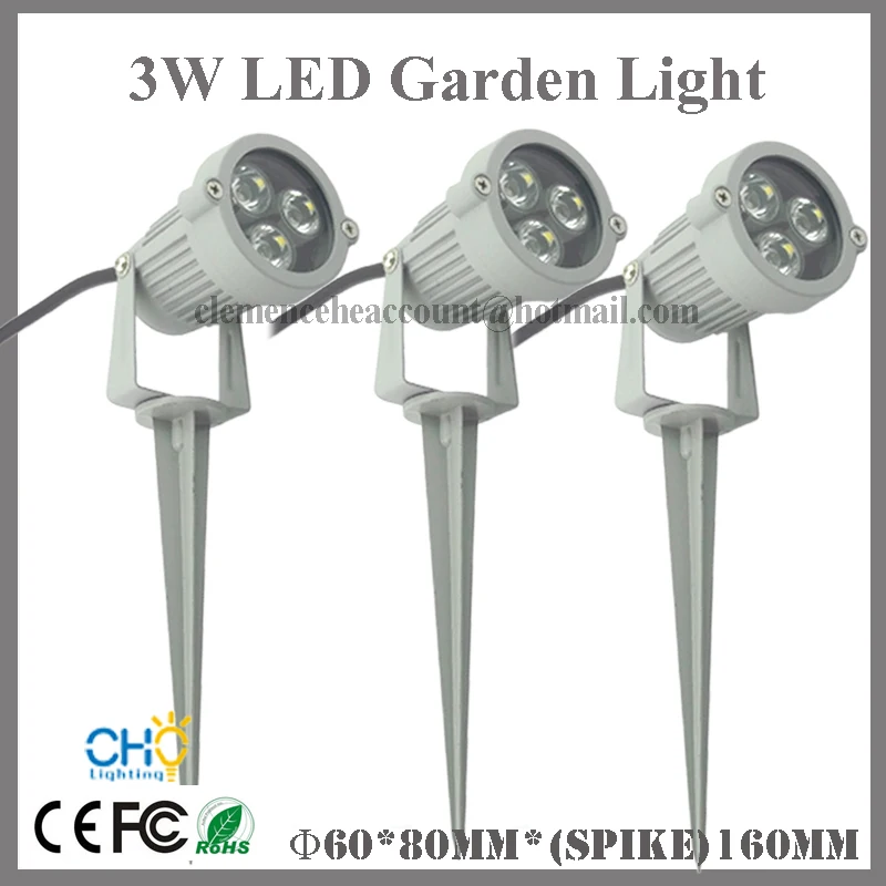 Оптовая продажа 10 шт. led 3 Вт LED освещение для сада 110 В 220 ip65 лампа газона настенный