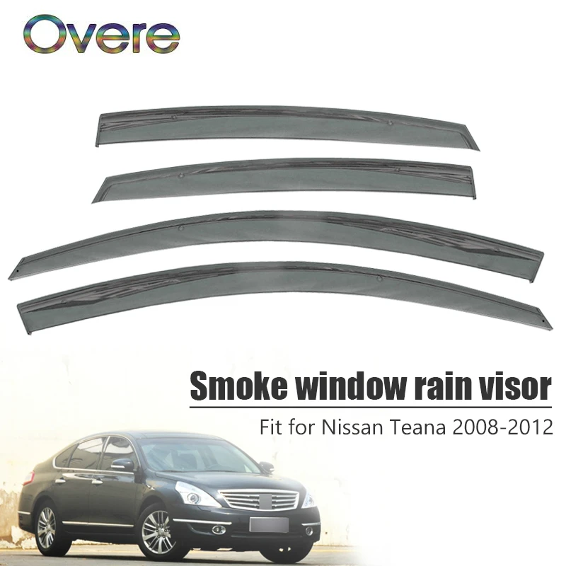 Overe 4 шт./1 комплект Дымовое окно дождевой козырек для Nissan Teana J32 2008 2009 2010 2011 2012 навесы укрытия аксессуары
Overe 4 шт./1 комплект Дымовое окно дождевой козырек для Nissan Teana J32 2008 2009 2010 2011 2012 навесы укрытия аксессуары