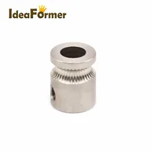 Idea Former 3D Printer MK8 extruder Driver gear for 1.75mm 3.0mm Filament Extruder Pulley 5mm Shaft Stainless steel Wholesale