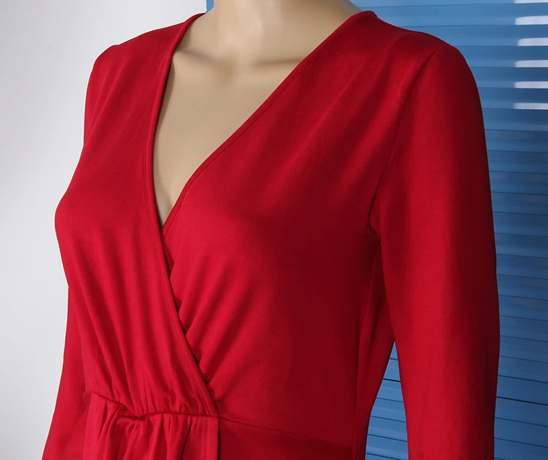 New Arrivals Loose Style Summer Vestideo Long Dresses Solid Sexy Dress V-Neck Long Sleeve Split Office Dress Work Dress
New Arrivals Loose Style Summer Vestideo Long Dresses Solid Sexy Dress V-Neck Long Sleeve Split Office Dress Work Dress