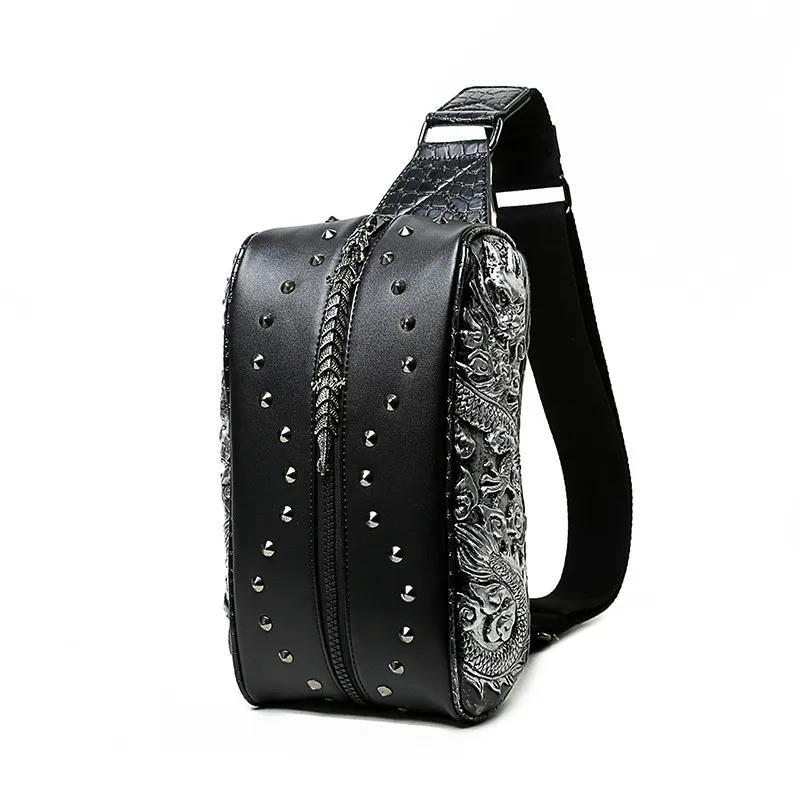 Fashion Handbag Punk Skull Gothic Waist Bag Retro Pu Leather 3D Rivet Personalized Phone Purse Men&Women Messenger Shoulder
Fashion Handbag Punk Skull Gothic Waist Bag Retro Pu Leather 3D Rivet Personalized Phone Purse Men&Women Messenger Shoulder