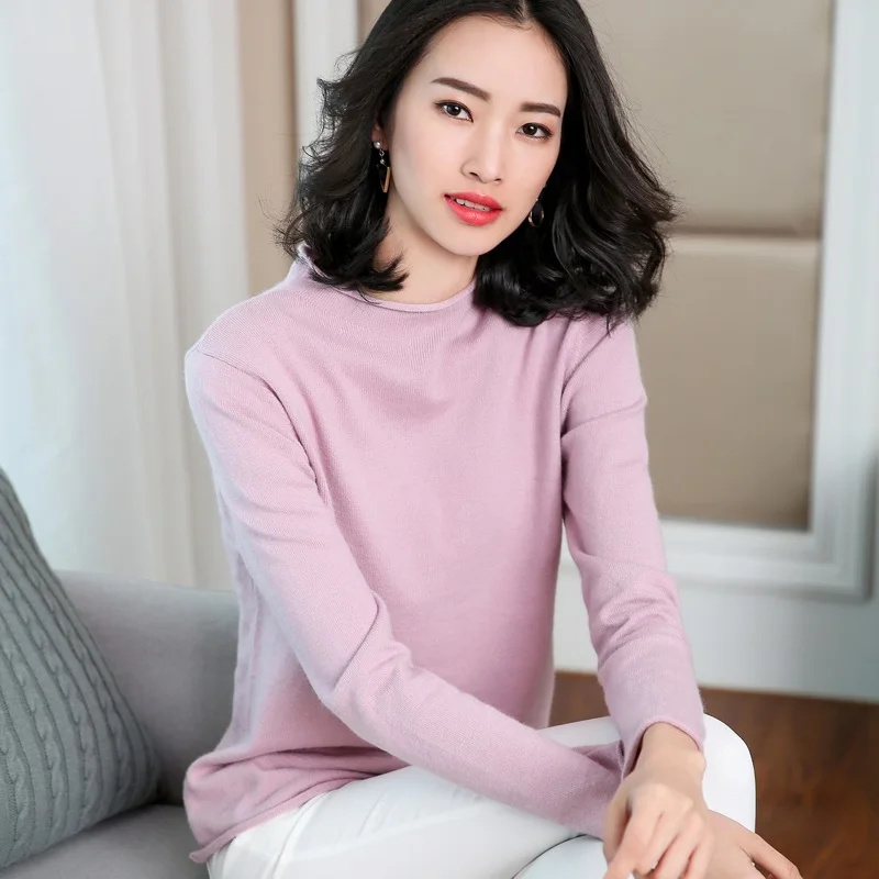 High neck sweater female 2018 new slim half-high collar bottoming shirt autumn and winter long-sleeved pullover sweater
High neck sweater female 2018 new slim half-high collar bottoming shirt autumn and winter long-sleeved pullover sweater