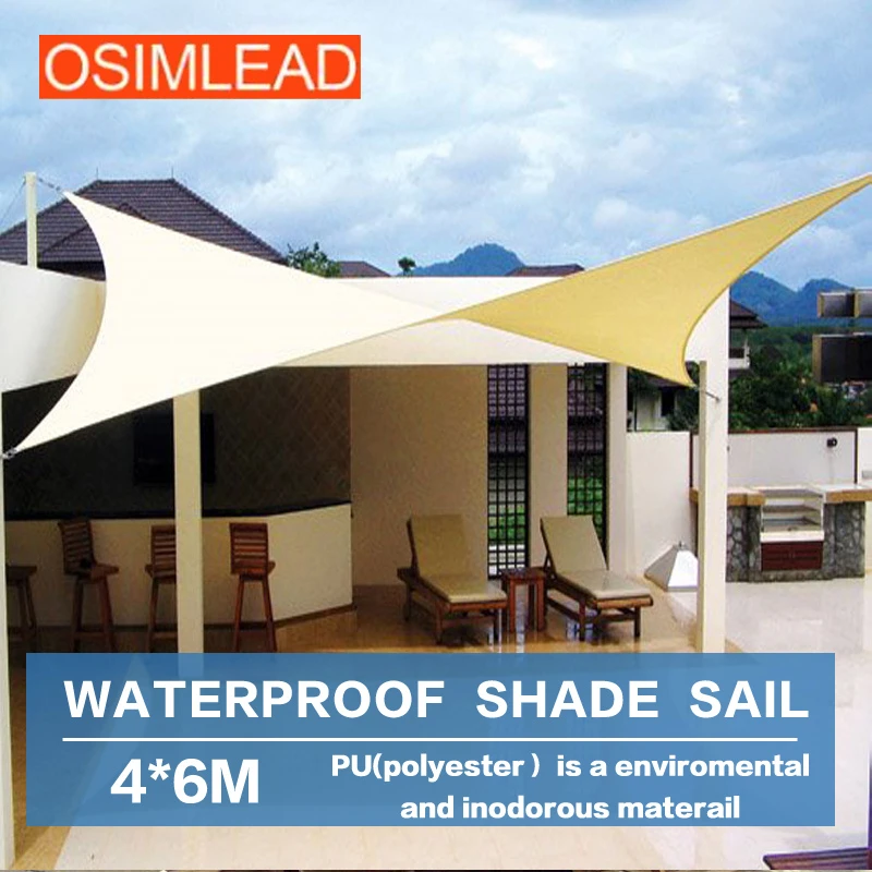 OSIMLEAD 4*6 m waterproof PU coated sun shade sail RECTANGLE CANOPY COVER - OUTDOOR PATIO AWNING - 13' *20'
OSIMLEAD 4*6 m waterproof PU coated sun shade sail RECTANGLE CANOPY COVER - OUTDOOR PATIO AWNING - 13' *20'