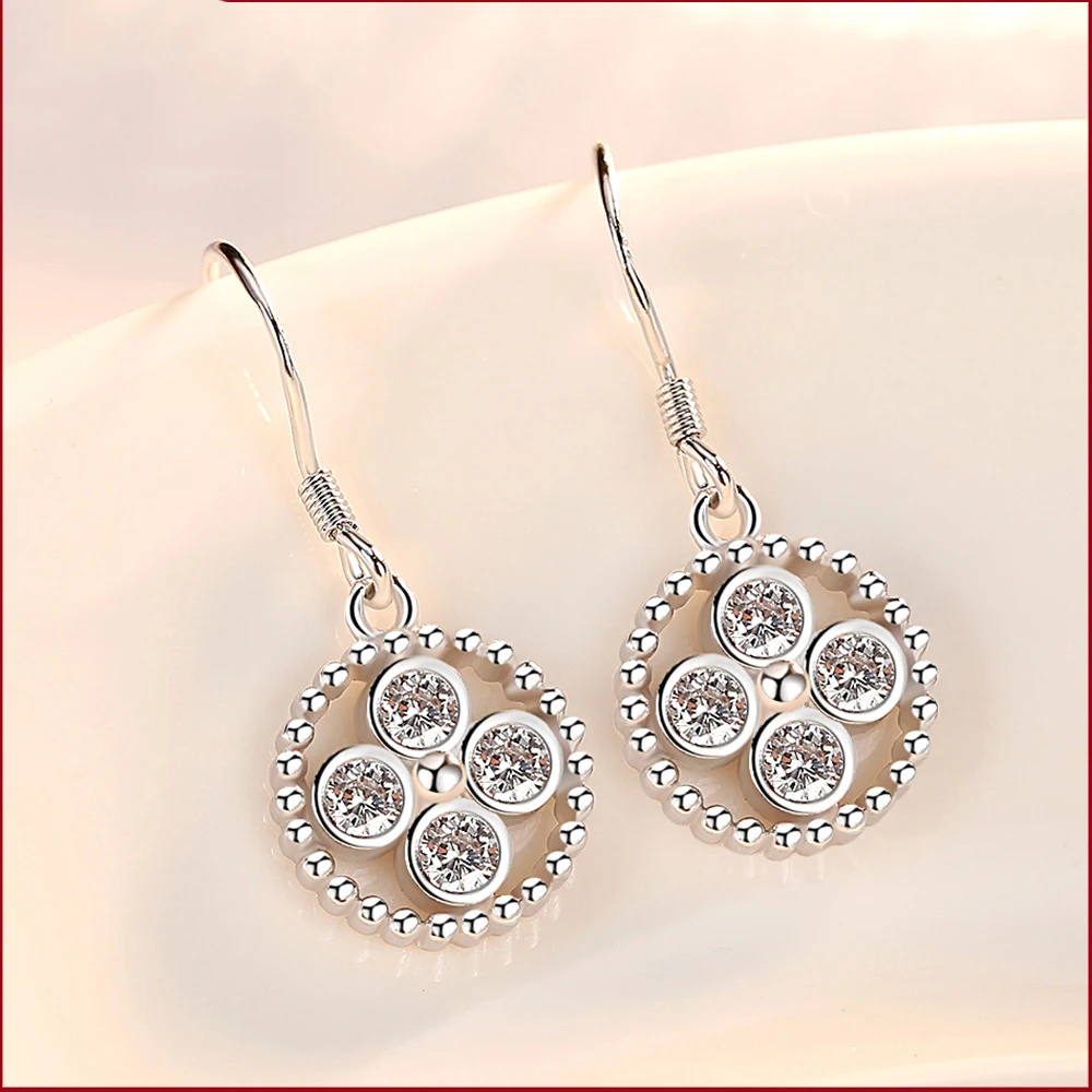 MEYRROYU 925 Sterling Silver Couple Engagement Party Geometric Round Pendant Earrings Women's Wedding Jewelry Gift
MEYRROYU 925 Sterling Silver Couple Engagement Party Geometric Round Pendant Earrings Women's Wedding Jewelry Gift