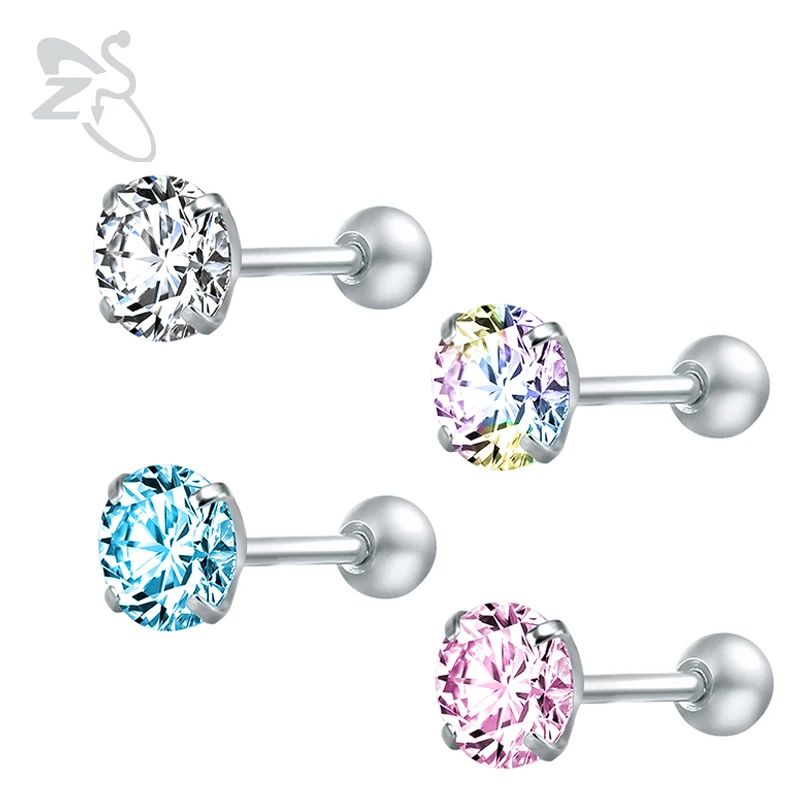 ZS Crystal Stud Earrings for Woman Stainless Steel Female Earrings Round Crystal Stone Screw Ball Earring Pierced Ear Oorbellen
ZS Crystal Stud Earrings for Woman Stainless Steel Female Earrings Round Crystal Stone Screw Ball Earring Pierced Ear Oorbellen