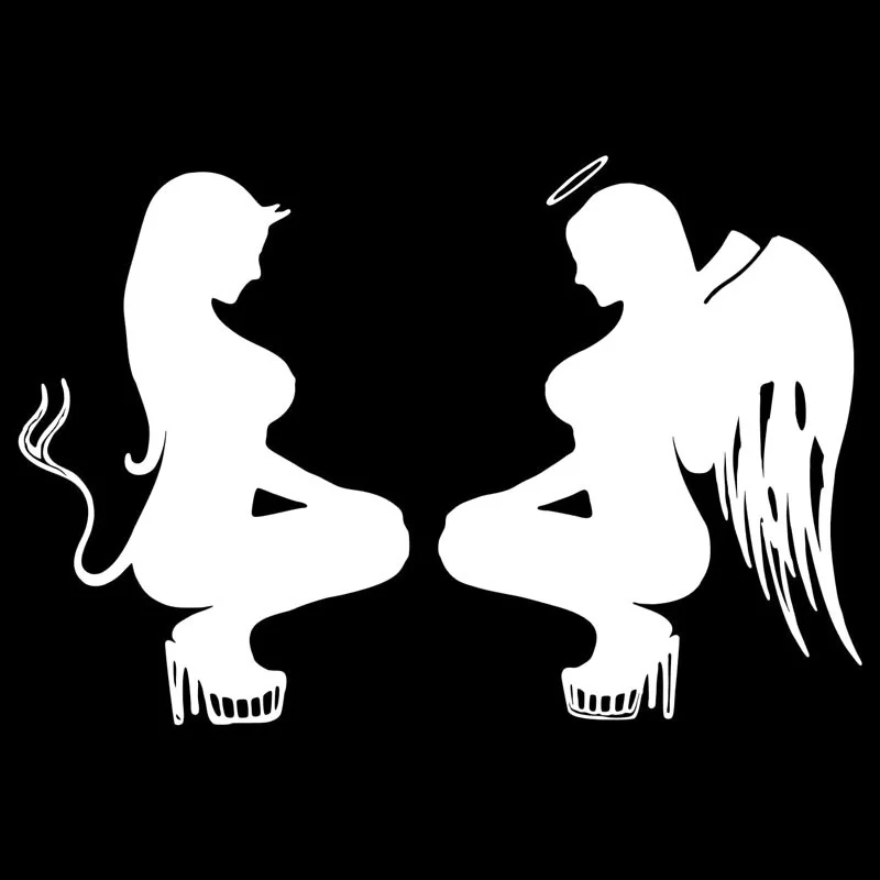 15*10.2CM Sexy Angel Devil Vinyl Sticker Creative Window Decorative Decal Accessories
15*10.2CM Sexy Angel Devil Vinyl Sticker Creative Window Decorative Decal Accessories
