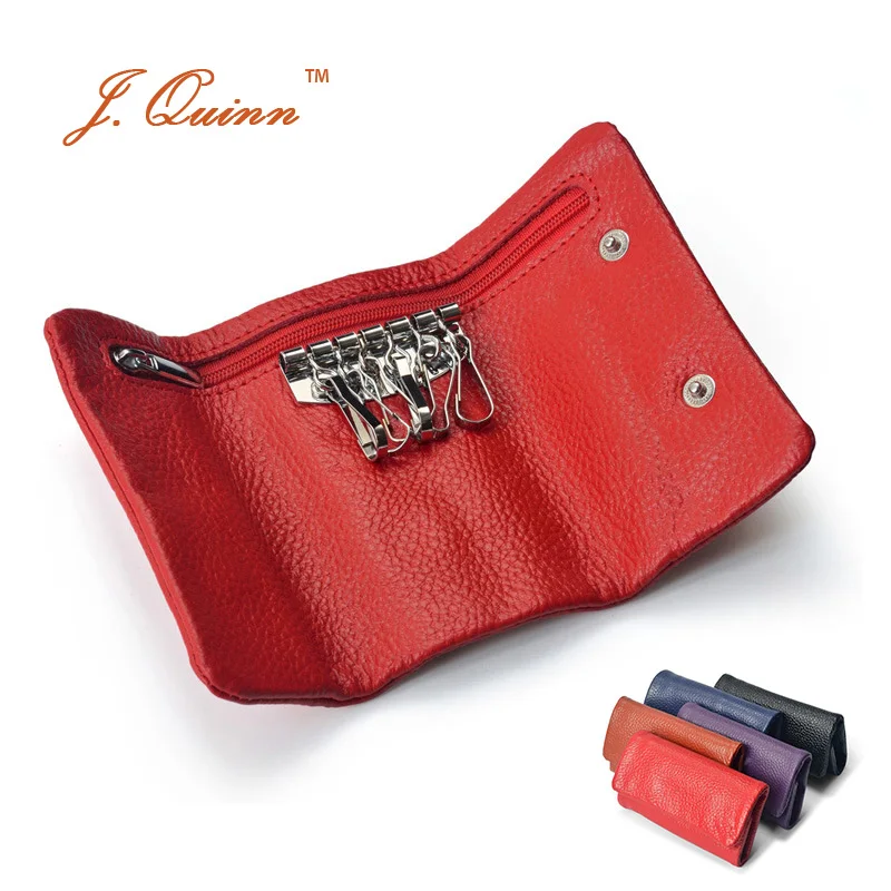 J.Quinn Soft Women Genuine Leather Key Wallets Lichee Cowhide Trifold Red Purple Key Case with Zipper Coin Purse for Young Lady
J.Quinn Soft Women Genuine Leather Key Wallets Lichee Cowhide Trifold Red Purple Key Case with Zipper Coin Purse for Young Lady