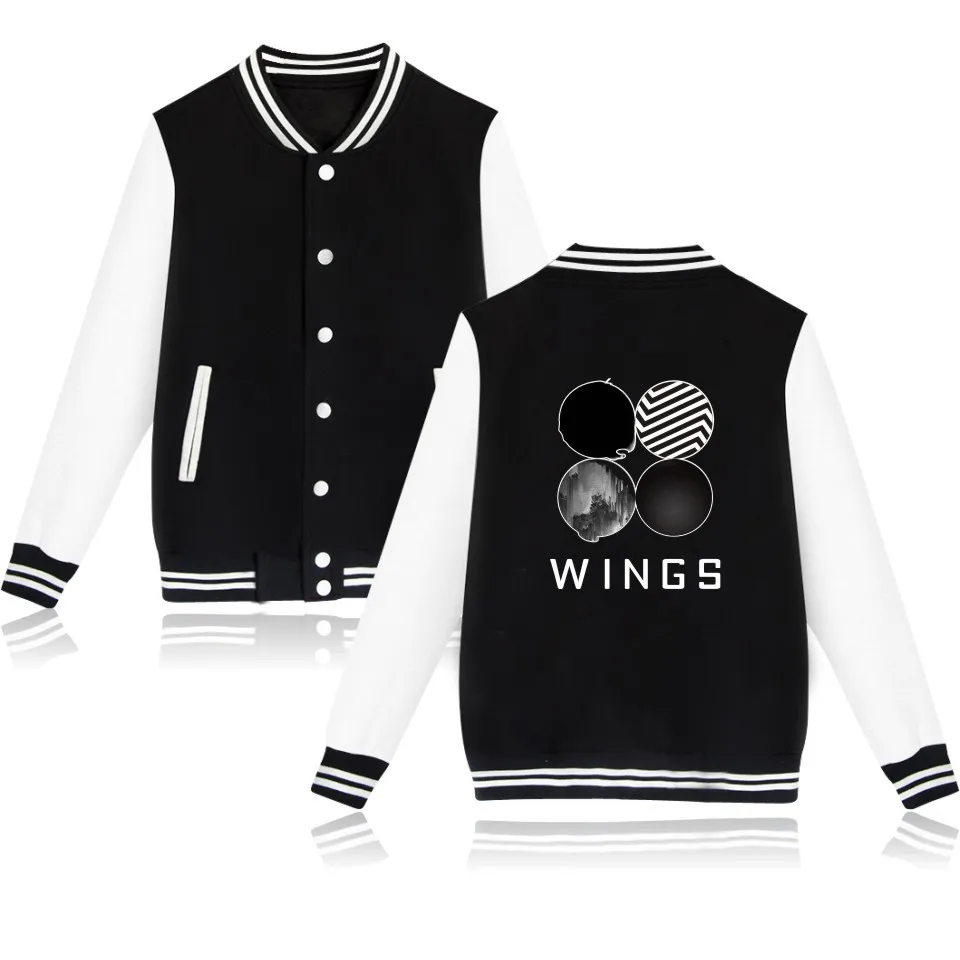 Bangtan Boys 2th Album WINGS Baseball Jacket Coat 4 Colors Parkas Autumn Winter Hoodies Sweatshirt Kpop Plus Size Tracksuit
Bangtan Boys 2th Album WINGS Baseball Jacket Coat 4 Colors Parkas Autumn Winter Hoodies Sweatshirt Kpop Plus Size Tracksuit