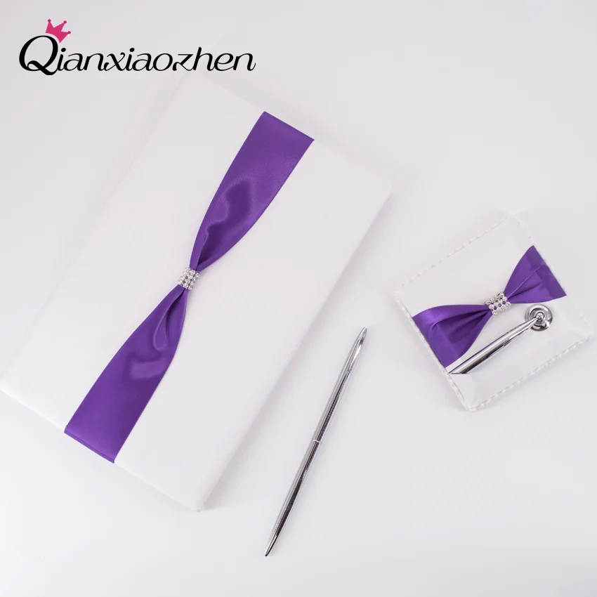 Qianxiaozhen Purple Sash Wedding Guestbook And Pen Set Guest Book Wedding Supplies Wedding Accessories Decoration Cesta Boda
Qianxiaozhen Purple Sash Wedding Guestbook And Pen Set Guest Book Wedding Supplies Wedding Accessories Decoration Cesta Boda