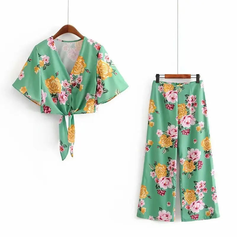 Set female 2019 summer new slim short print casual shirt fashion loose wide leg pants temperament wild women's two-piece
Set female 2019 summer new slim short print casual shirt fashion loose wide leg pants temperament wild women's two-piece