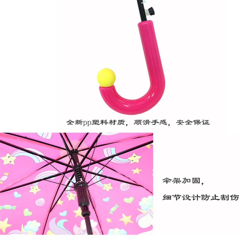 Зонт для защиты от солнца зонт с длинной ручкой школьников и студентов милый