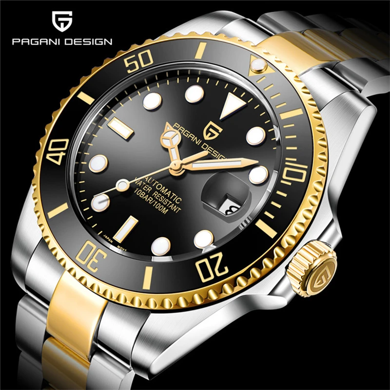 PAGANI DESIGN Brand Sapphire Glass Automatic Watches Ceramic Bezel Waterproof Watch Stainless Steel Men Mechanical Wristwatches
PAGANI DESIGN Brand Sapphire Glass Automatic Watches Ceramic Bezel Waterproof Watch Stainless Steel Men Mechanical Wristwatches