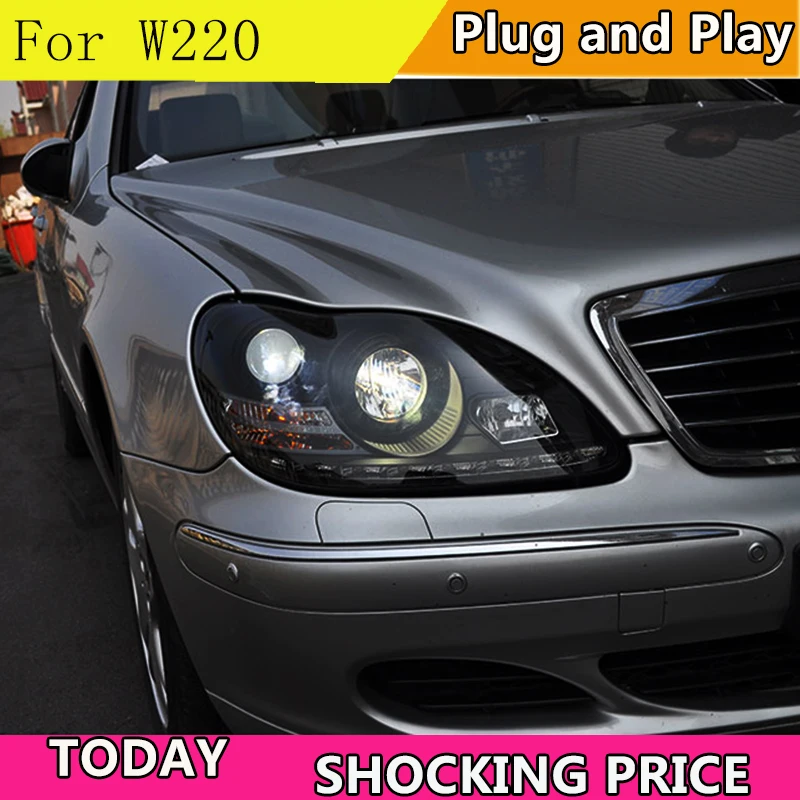 Фото Doxa стайлинга автомобилей светодиодный налобный фонарь для Mercedes Benz GLK W208 C63 C200 C230