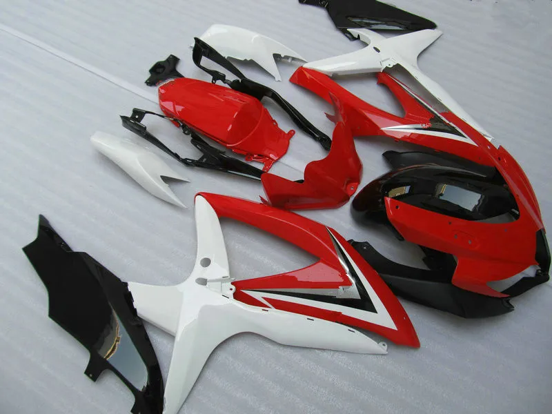 Набор обтекателей для моделей GSXR600 750 K8 08 09 GSXR 600 GSXR750 2008 2009 ABS белый ярко красный
