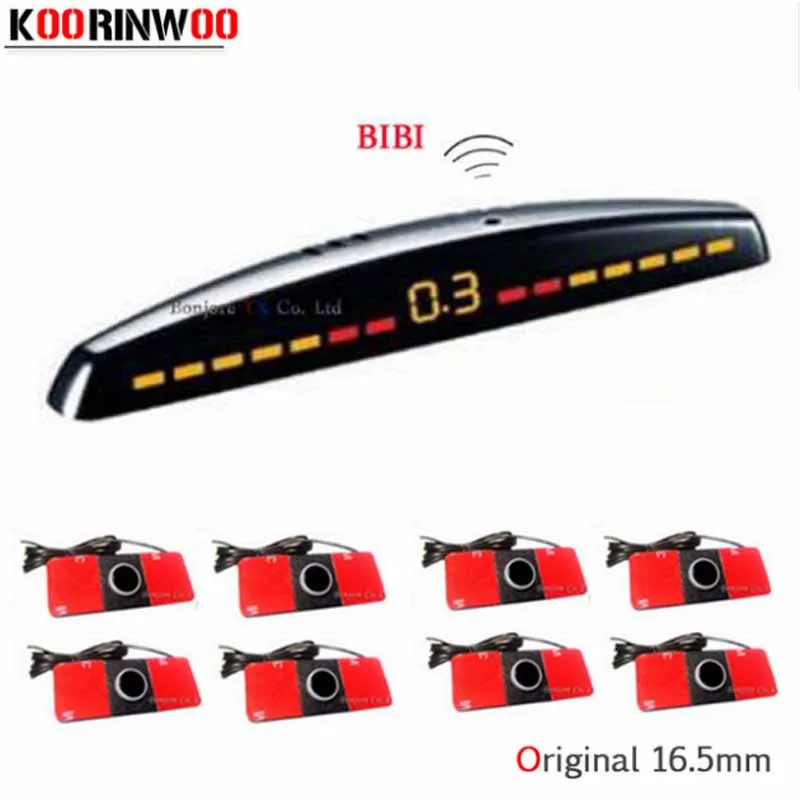Парктроник Koorinwoo, Автомобильный датчик парковки с ЖК-экраном, 8 передних/задних монитор радаров
Парктроник Koorinwoo, Автомобильный датчик парковки с ЖК-экраном, 8 передних/задних монитор радаров