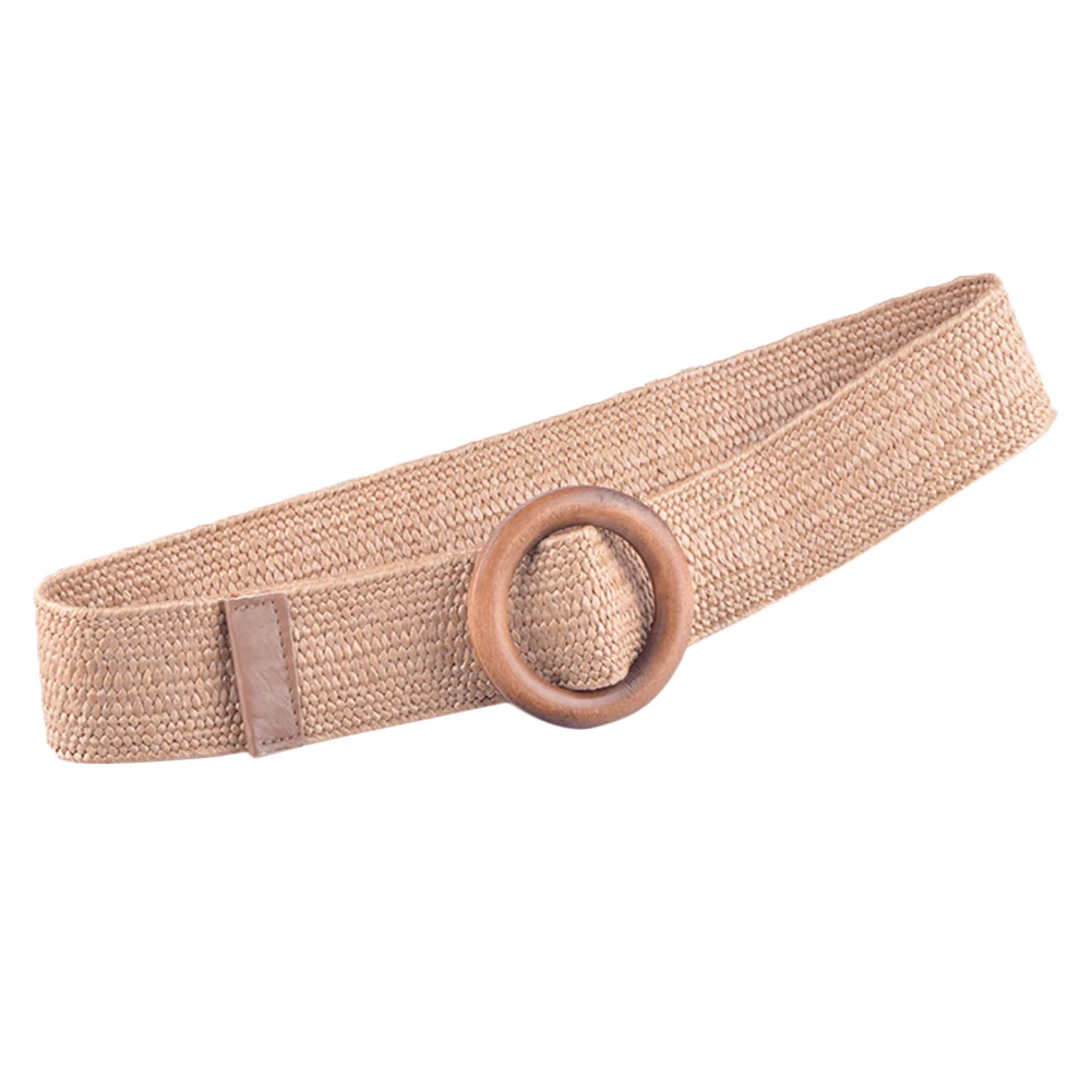 Round Wooded Buckle Straw Wide Belts For Women Vintage Boho Braided Waist Belt Fake Straw Wide Female Belt Stripe Braided Belt
Round Wooded Buckle Straw Wide Belts For Women Vintage Boho Braided Waist Belt Fake Straw Wide Female Belt Stripe Braided Belt