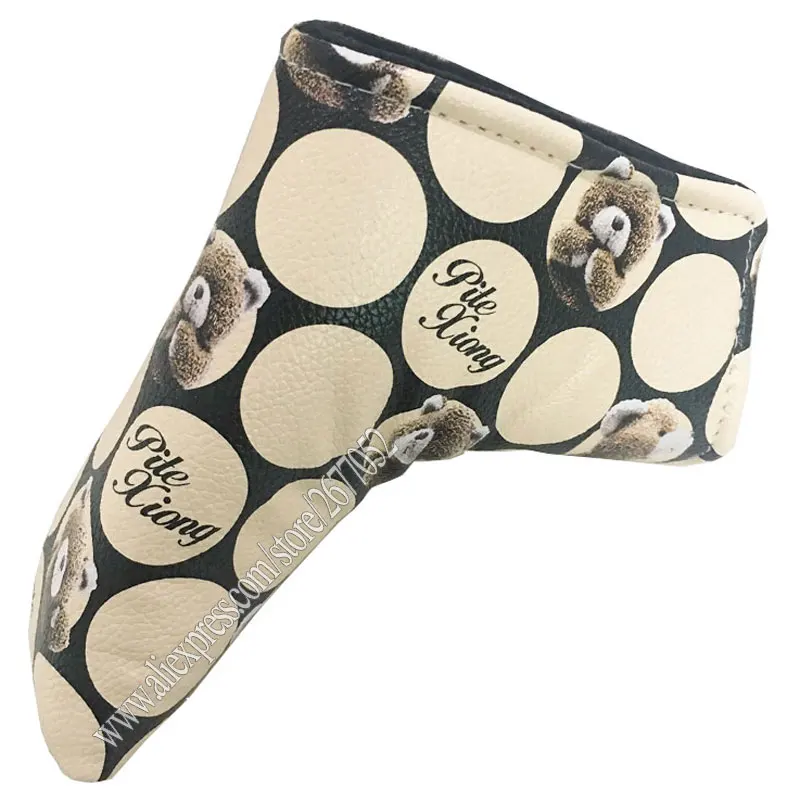 New T Golf putter headCover high quality PU Bear pattern clubs headCover creamy-white Golf headcover Free shipping
New T Golf putter headCover high quality PU Bear pattern clubs headCover creamy-white Golf headcover Free shipping