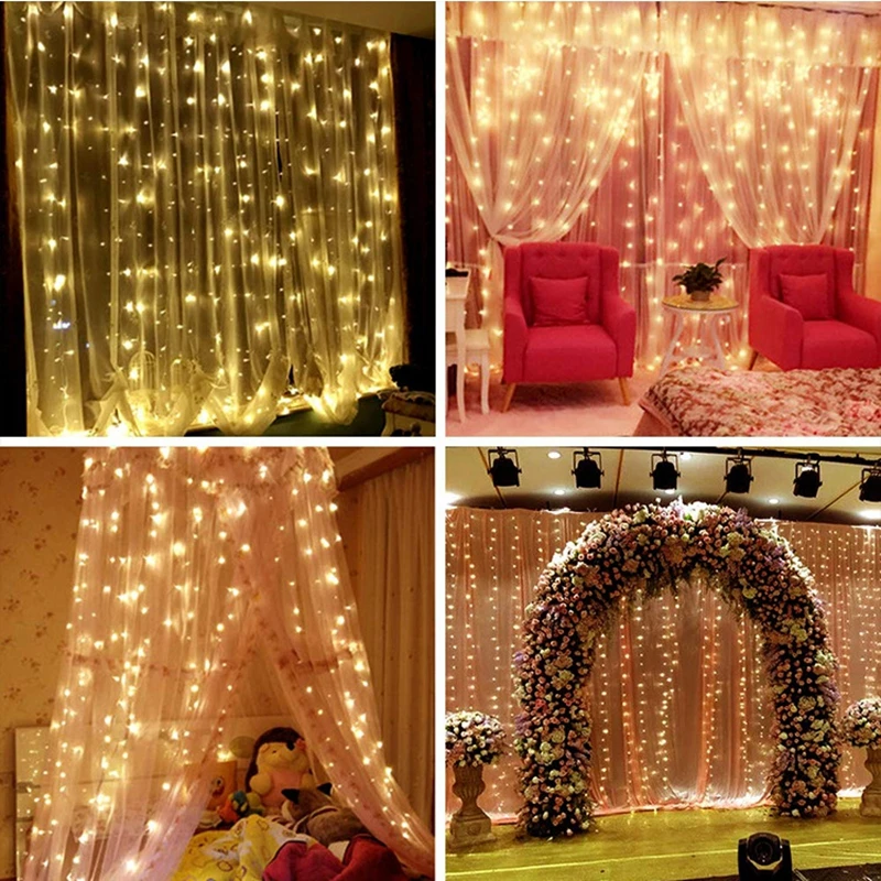 3x2m USB Silver curtain light string Christmas wreath wedding party garden window outside string lights decoration
3x2m USB Silver curtain light string Christmas wreath wedding party garden window outside string lights decoration