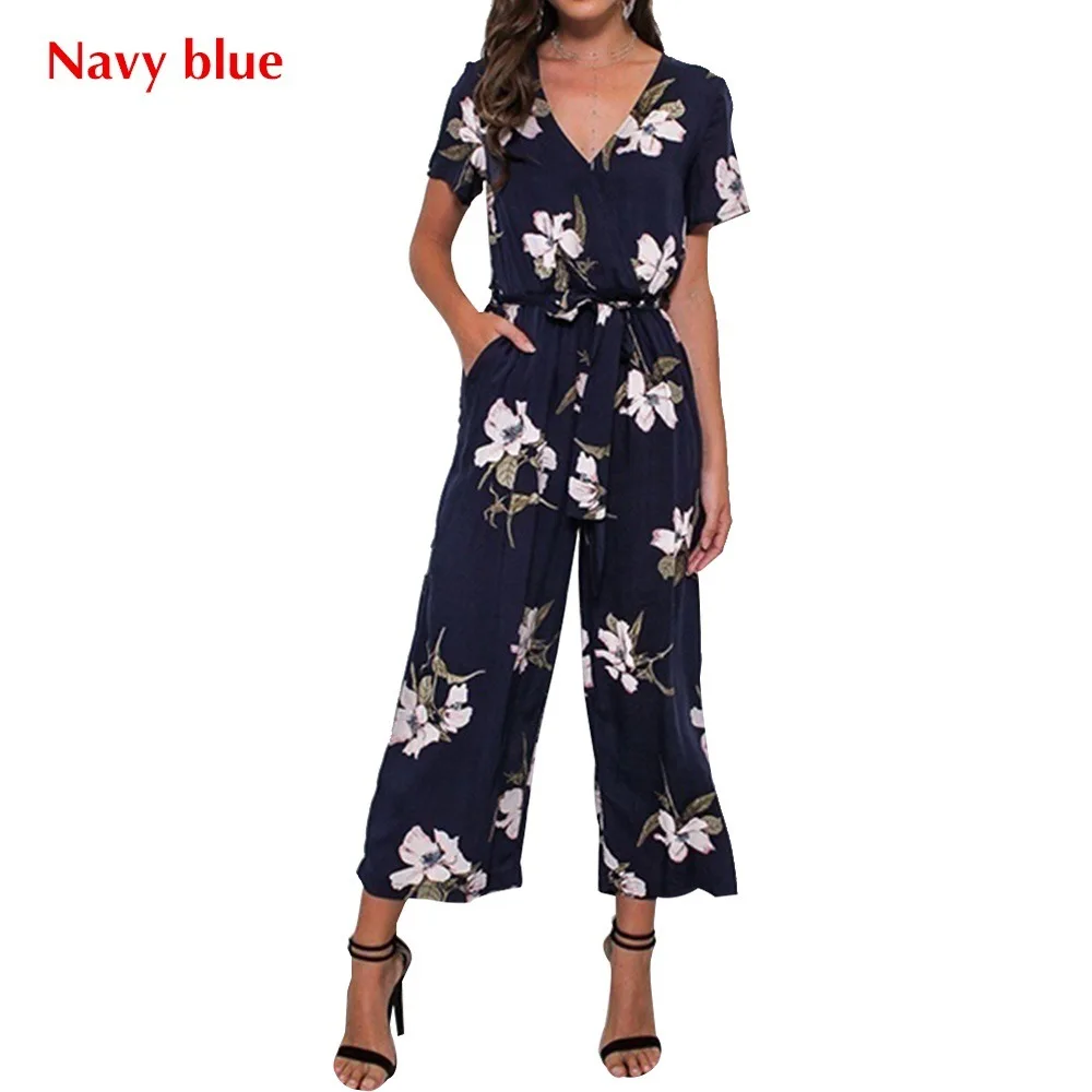 4XL 5XL Plus size Casual Floral Pirnt Women Jumpsuits Short Sleeve V Neck Summer Rompers Elegant Office Lady Large Size Overall
4XL 5XL Plus size Casual Floral Pirnt Women Jumpsuits Short Sleeve V Neck Summer Rompers Elegant Office Lady Large Size Overall