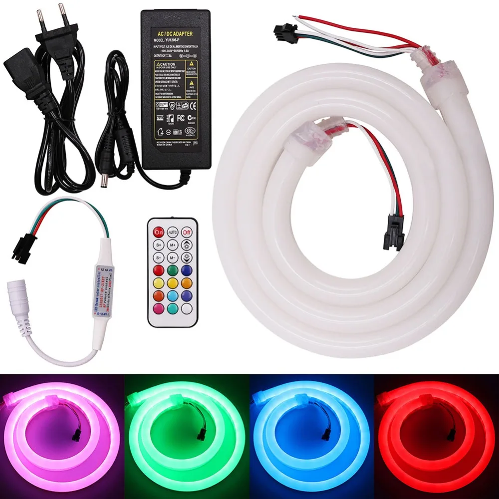 1M/2M/5M DC12V RGB Led Neon Strip Light WS2811 Pixel LED Strip Neon Sign + WS2812B 21Key Pixel Controller EU/UK/US/AU Plug
1M/2M/5M DC12V RGB Led Neon Strip Light WS2811 Pixel LED Strip Neon Sign + WS2812B 21Key Pixel Controller EU/UK/US/AU Plug
