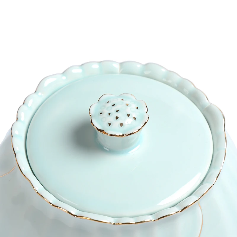 1 шт. Высококачественная глазурь Longquan Celadon керамика экологичный чай Caddy чайная