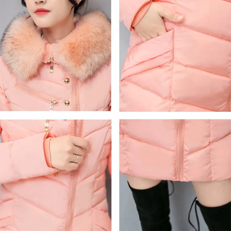 Nice Women Winter Hooded Coat Female Big Fur Collar Slim Jacket Ladies Cotton Padded Long Parka Inverno Outerwear Overcoat
Nice Women Winter Hooded Coat Female Big Fur Collar Slim Jacket Ladies Cotton Padded Long Parka Inverno Outerwear Overcoat