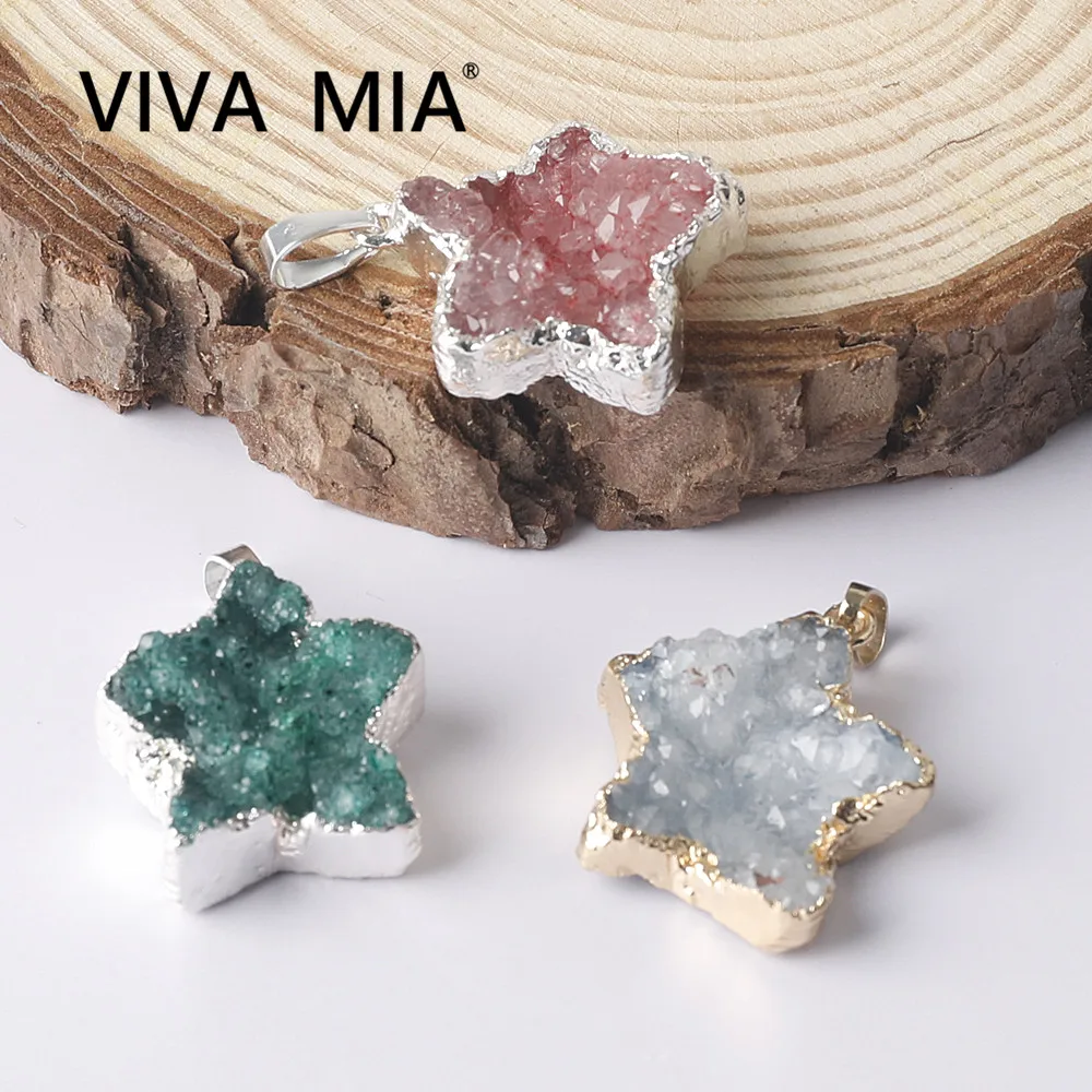 1PCS Druzy Natural Stone Pendulum Star Shape Crystal Quartz Pendant Plating Women For Jewelry Making
1PCS Druzy Natural Stone Pendulum Star Shape Crystal Quartz Pendant Plating Women For Jewelry Making