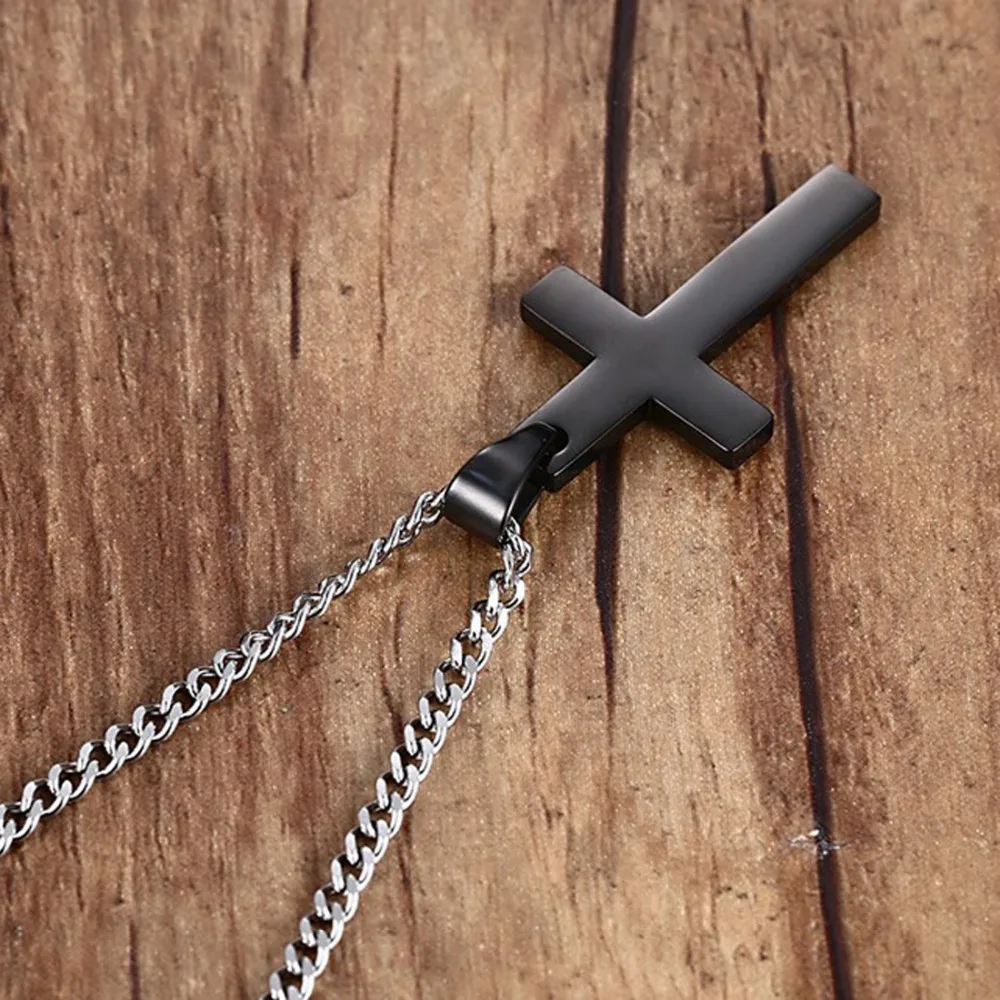 Hot Sell Men's Jewelry 316L High Polished Stainless Steel Religious Cross Pendant Free Curb Necklace Chain
Hot Sell Men's Jewelry 316L High Polished Stainless Steel Religious Cross Pendant Free Curb Necklace Chain