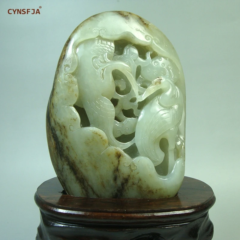 CYNSFJA Real Rare Certified Natural Chinese Hetian Seed Jade Longevity Crane Jade Decoration Hand Carved High Quality Best Gifts
CYNSFJA Real Rare Certified Natural Chinese Hetian Seed Jade Longevity Crane Jade Decoration Hand Carved High Quality Best Gifts