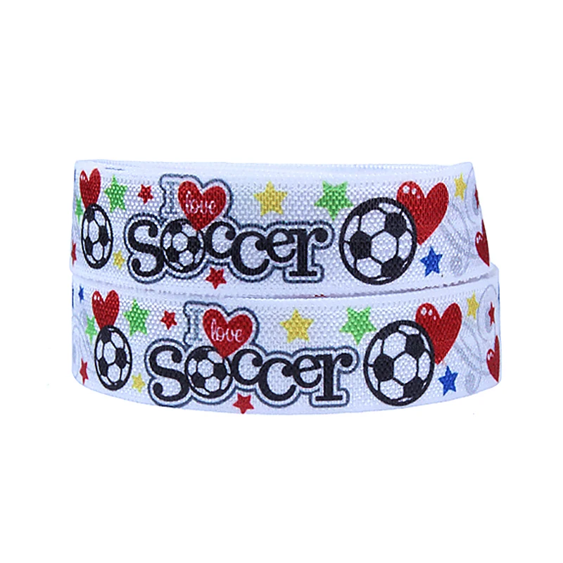 (50 yards/lot) Free shipping 5/8 inch heart and soccer printed fold over elastic
(50 yards/lot) Free shipping 5/8 inch heart and soccer printed fold over elastic