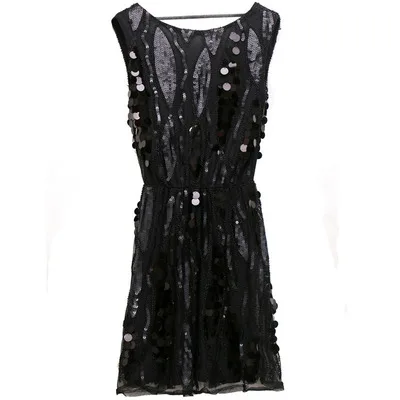 Fashion Brand Women Black White Sequined Dress Female Sleeveless A-line Mini Party Sexy Backless Club Dress Summer 2019
Fashion Brand Women Black White Sequined Dress Female Sleeveless A-line Mini Party Sexy Backless Club Dress Summer 2019