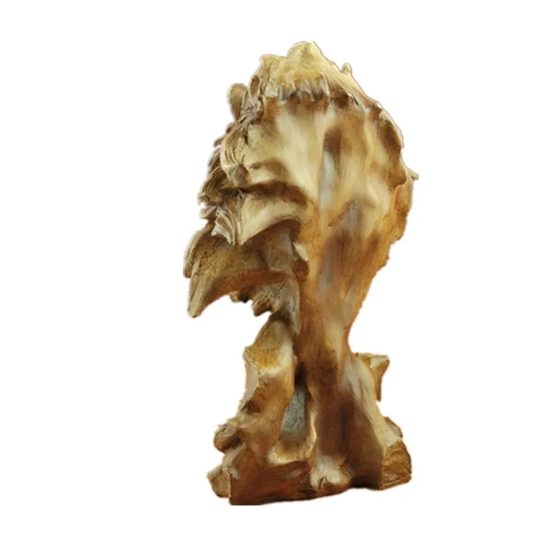 Lion Head Faux Wood Resin Arts Crafts Animal Sculptures Figurine Clubhouse Living Room Decoration Gifts R50
Lion Head Faux Wood Resin Arts Crafts Animal Sculptures Figurine Clubhouse Living Room Decoration Gifts R50