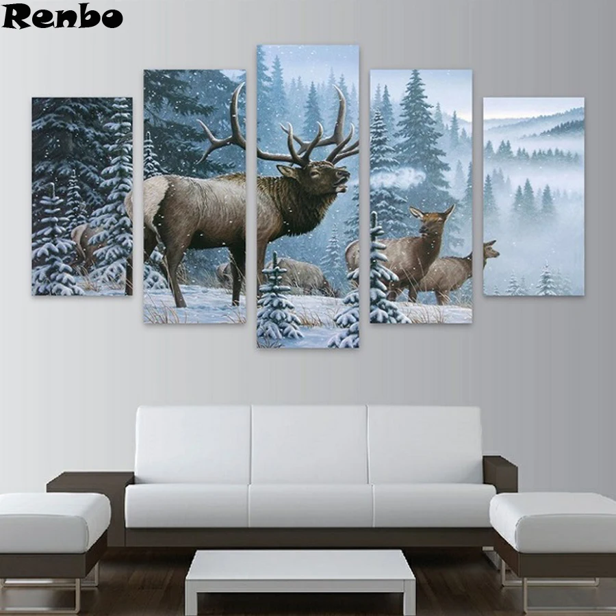 5PCS Full Diamond Embroidery sale 5d diy Diamond Painting Elk Family In Snow Mosaic animal pictures Multi-painting home decor
5PCS Full Diamond Embroidery sale 5d diy Diamond Painting Elk Family In Snow Mosaic animal pictures Multi-painting home decor