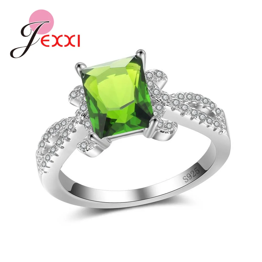 New Fashion Women Girl 925 Sterling Silver Luxury Rectangle Crystals Trendy Jewelry Crystals Finger Ring Female Wholesale
New Fashion Women Girl 925 Sterling Silver Luxury Rectangle Crystals Trendy Jewelry Crystals Finger Ring Female Wholesale