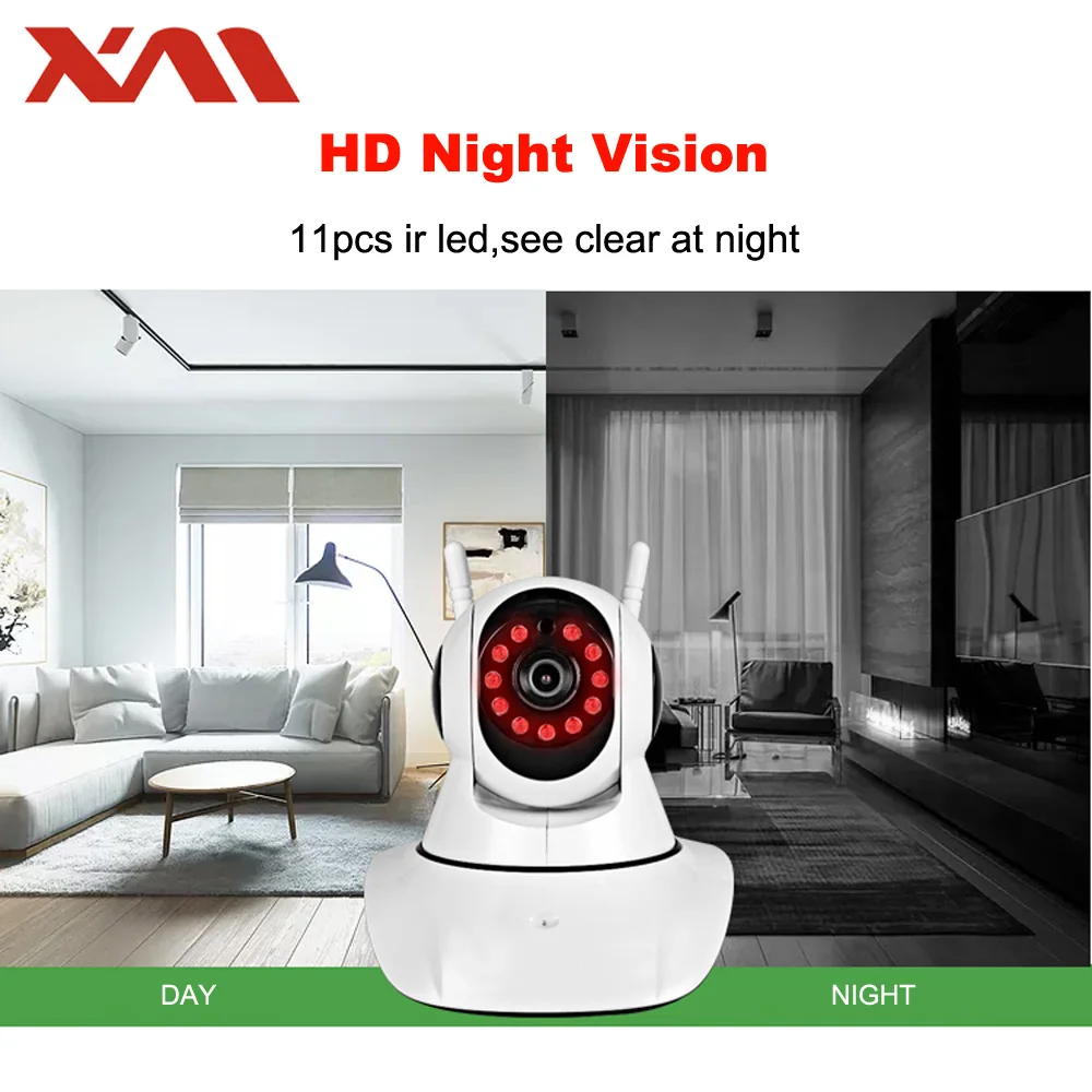 IP камера XM 1080P Беспроводная с поддержкой Wi Fi и CMOS датчиком движения|security camera dvr