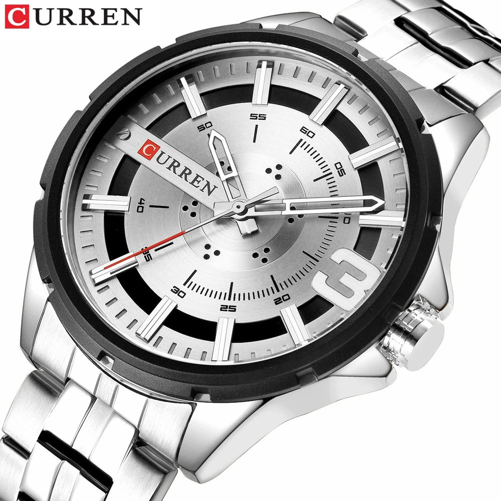 CURREN 2019 New Men Watch Fashion Simple Waterproof Men Quartz Wristwatch Casual Stainless Steel Watch Relogio Masculino
CURREN 2019 New Men Watch Fashion Simple Waterproof Men Quartz Wristwatch Casual Stainless Steel Watch Relogio Masculino
