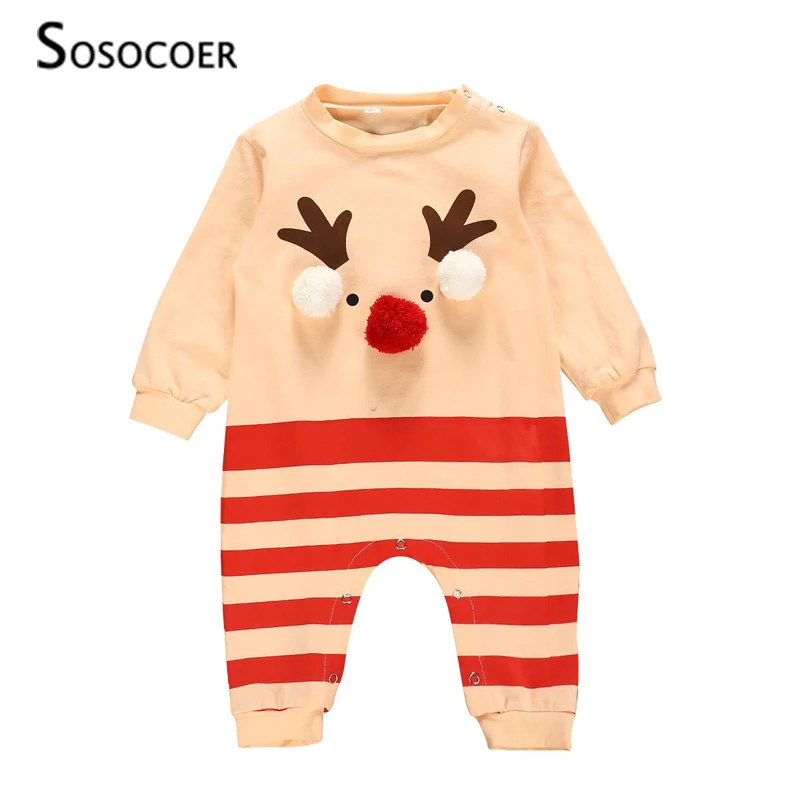 SOSOCOER Christmas Baby Romper Spring Autumn Cartoon Antlers Stripe Newborn Onesies Jumpsuit Infant Toddler Clothes Outfits
SOSOCOER Christmas Baby Romper Spring Autumn Cartoon Antlers Stripe Newborn Onesies Jumpsuit Infant Toddler Clothes Outfits