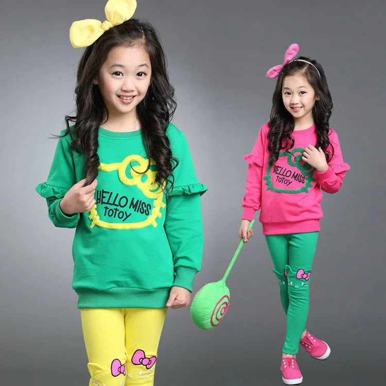 Children's Wear Clothes for Girls Suits Lovely Embroidery Elastic Girls Long Sleeves Tops+pant Two Pieces Sets 3-10 Ages
Children's Wear Clothes for Girls Suits Lovely Embroidery Elastic Girls Long Sleeves Tops+pant Two Pieces Sets 3-10 Ages